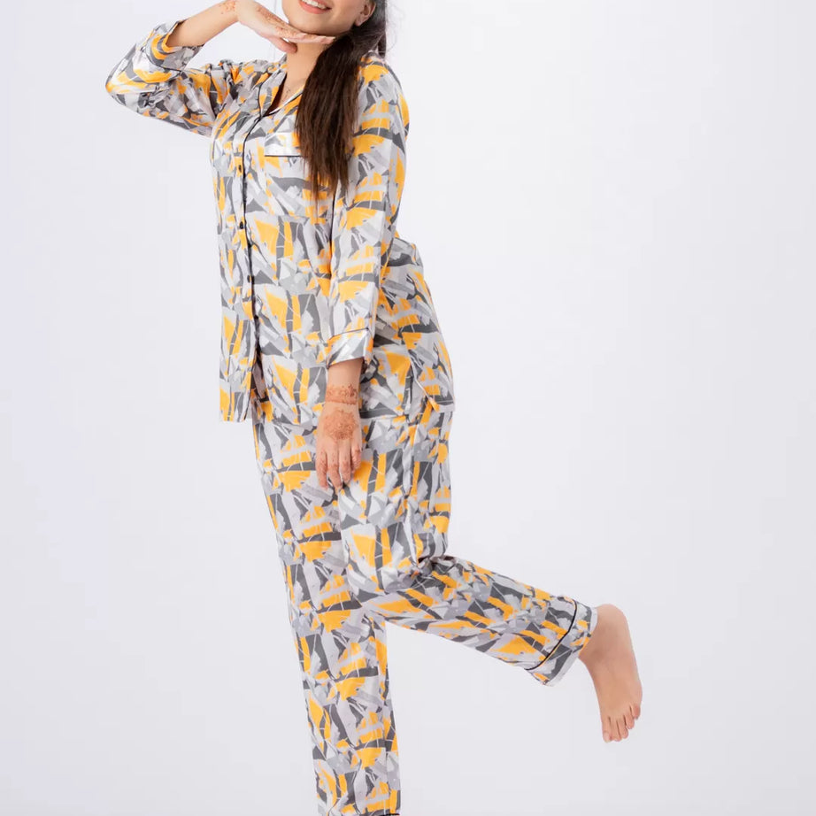 Valerie lounging Gorgeous satin fabric comes with a natural sheen and feel silky on your skin. Feel cute and sensual while staying comfortable putting - Oshi.pk - Buy & Sell Online