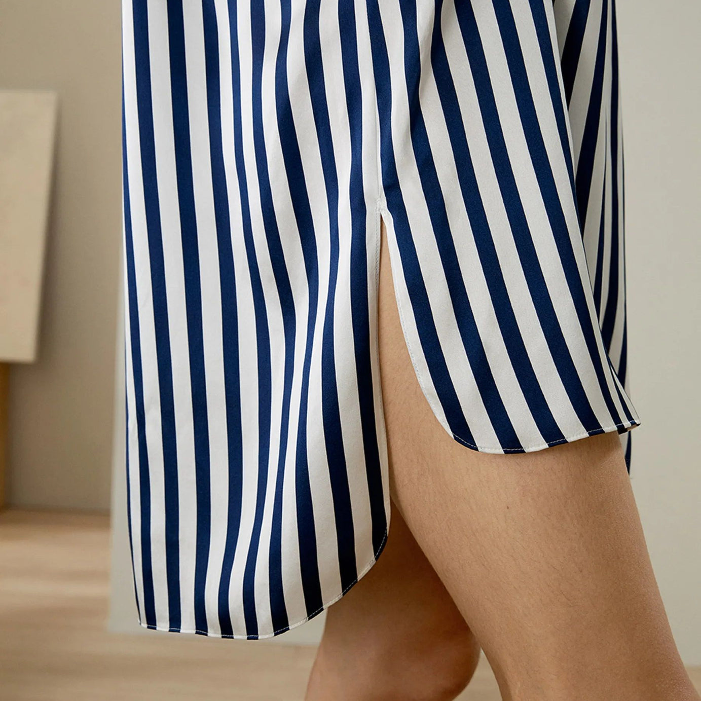 ValerieNight dress for women Nightwear Stripe Night Shirt has a relaxed and feels Cool and Smooth Sleepwear For Women (Studio By Arj) - Oshi.pk - Buy & Sell Online