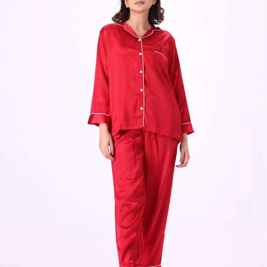 Valerie nightwear Gorgeous satin pajama set. Offering a well-fitting, luxury sleepwear.