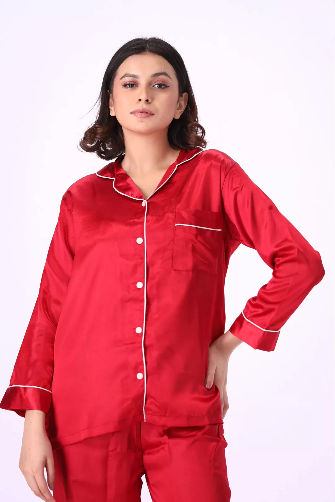 Valerie nightwear Gorgeous satin pajama set. Offering a well-fitting, luxury sleepwear. - Oshi.pk - Buy & Sell Online