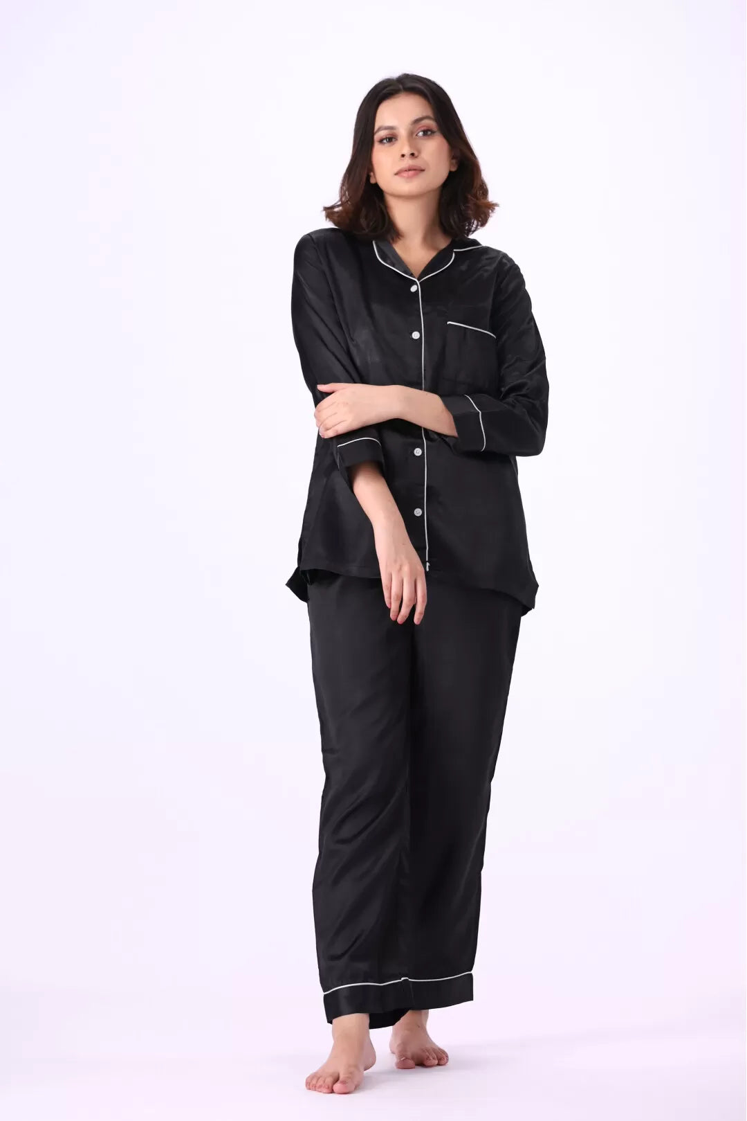 Valerie nightwear Gorgeous satin pajama set. Offering a well-fitting, luxury sleepwear. - Oshi.pk - Buy & Sell Online