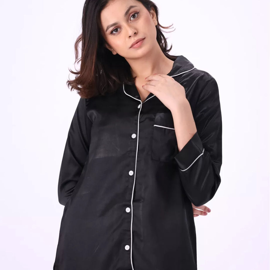 Valerie nightwear Gorgeous satin pajama set. Offering a well-fitting, luxury sleepwear. - Oshi.pk - Buy & Sell Online