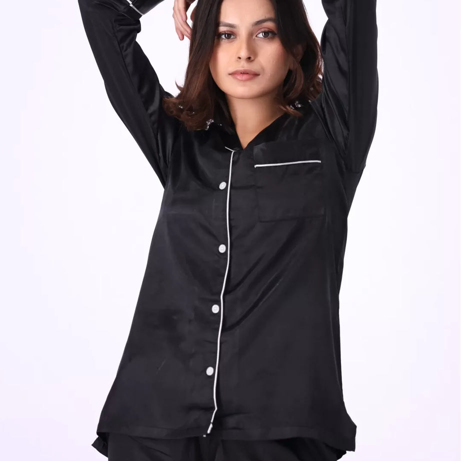 Valerie nightwear Gorgeous satin pajama set. Offering a well-fitting, luxury sleepwear. - Oshi.pk - Buy & Sell Online