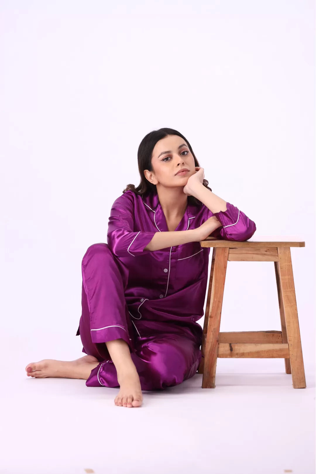 Valerie nightwear Gorgeous satin pajama set. Offering a well-fitting, luxury sleepwear. - Oshi.pk - Buy & Sell Online