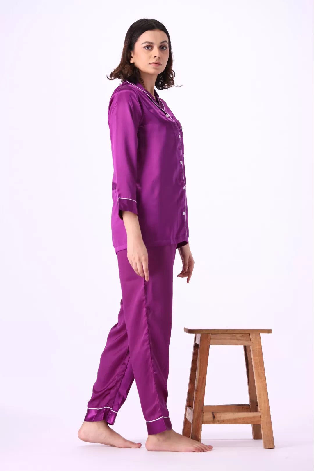 Valerie nightwear Gorgeous satin pajama set. Offering a well-fitting, luxury sleepwear. - Oshi.pk - Buy & Sell Online