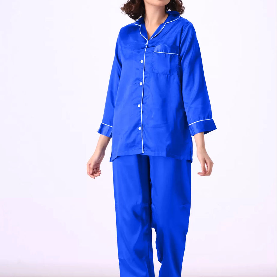 Valerie nightwear Gorgeous satin pajama set. Offering a well-fitting, luxury sleepwear. - Oshi.pk - Buy & Sell Online