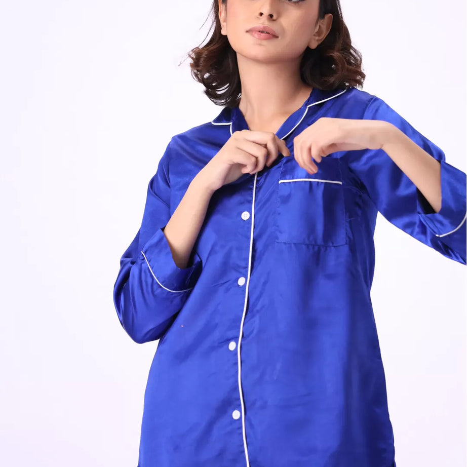 Valerie nightwear Gorgeous satin pajama set. Offering a well-fitting, luxury sleepwear. - Oshi.pk - Buy & Sell Online