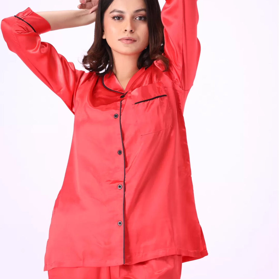Valerie nightwear Gorgeous satin pajama set. Offering a well-fitting, luxury sleepwear. - Oshi.pk - Buy & Sell Online