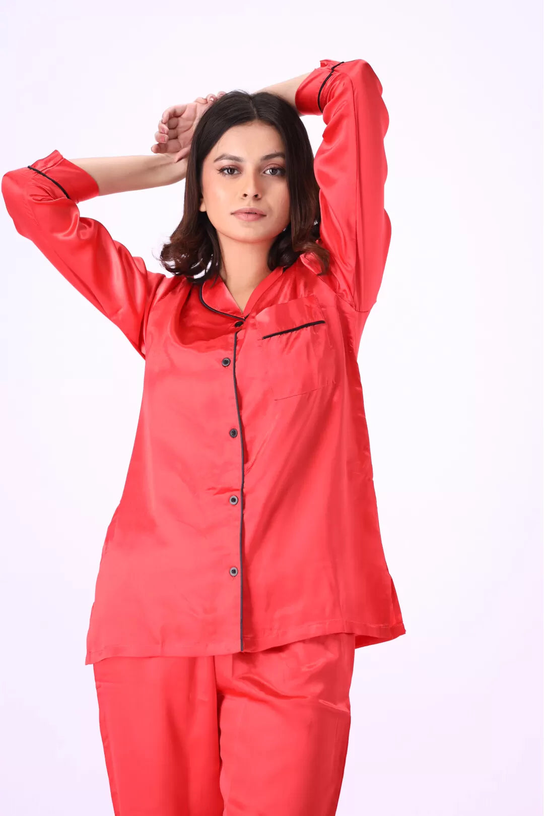 Valerie nightwear Gorgeous satin pajama set. Offering a well-fitting, luxury sleepwear. - Oshi.pk - Buy & Sell Online