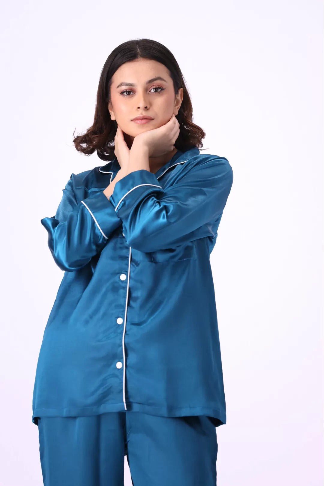 Valerie nightwear Gorgeous satin pajama set. Offering a well-fitting, luxury sleepwear. - Oshi.pk - Buy & Sell Online