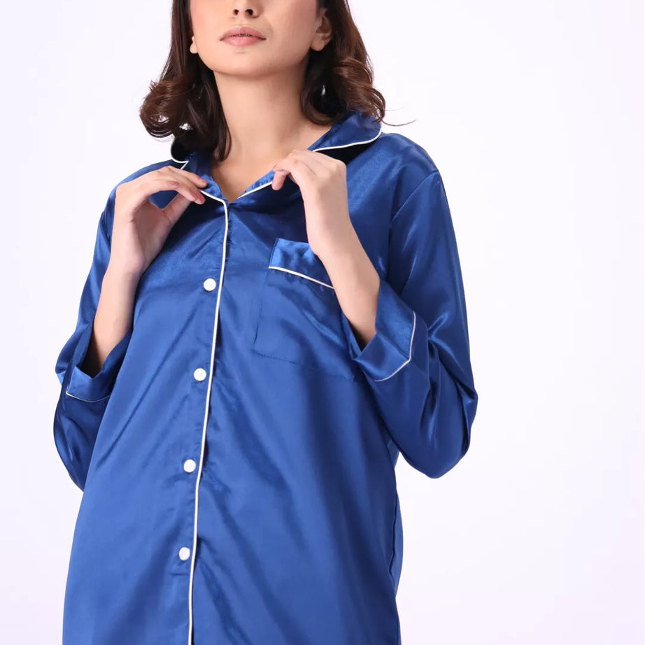 Valerie nightwear Gorgeous satin pajama set. Offering a well-fitting, luxury sleepwear. - Oshi.pk - Buy & Sell Online