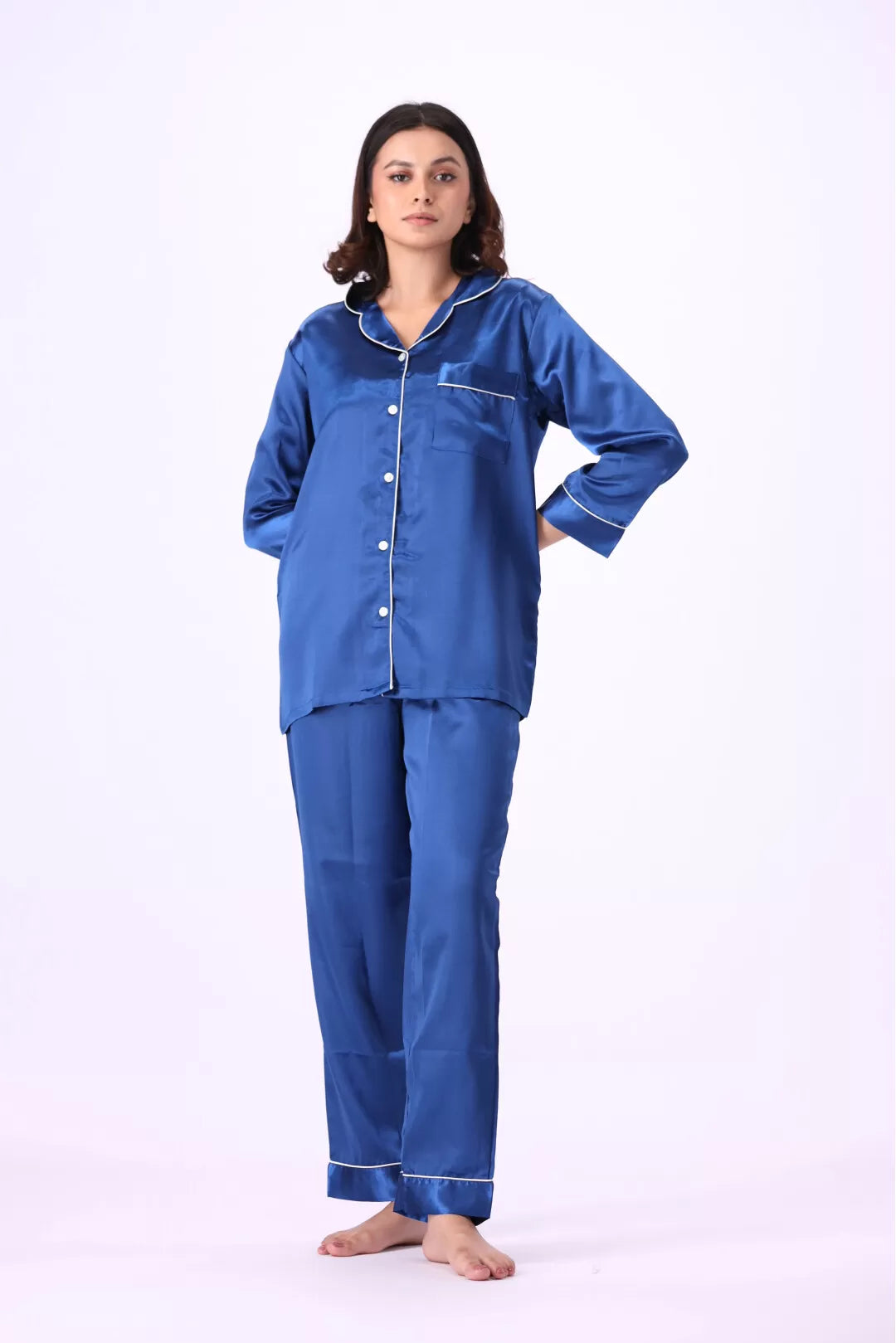 Valerie nightwear Gorgeous satin pajama set. Offering a well-fitting, luxury sleepwear. - Oshi.pk - Buy & Sell Online