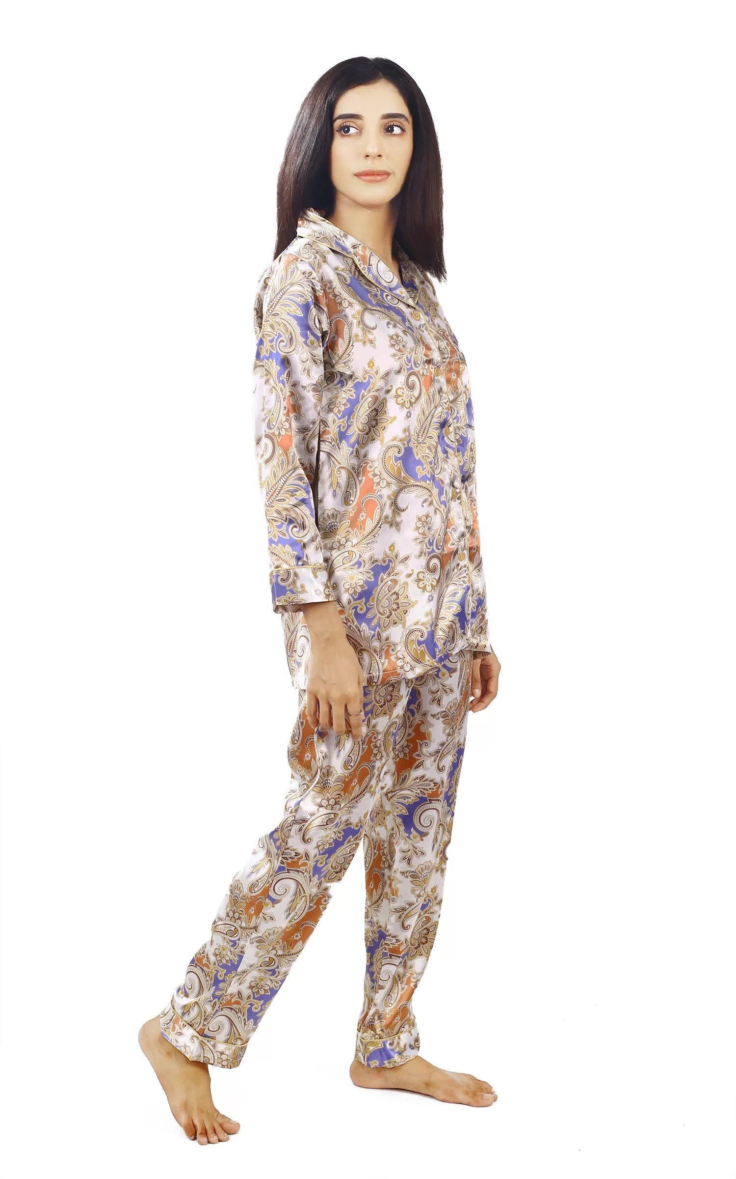 Valerie Nightwear Smoothy Satin Pajama set COMFORTABLE and BREATHABLE