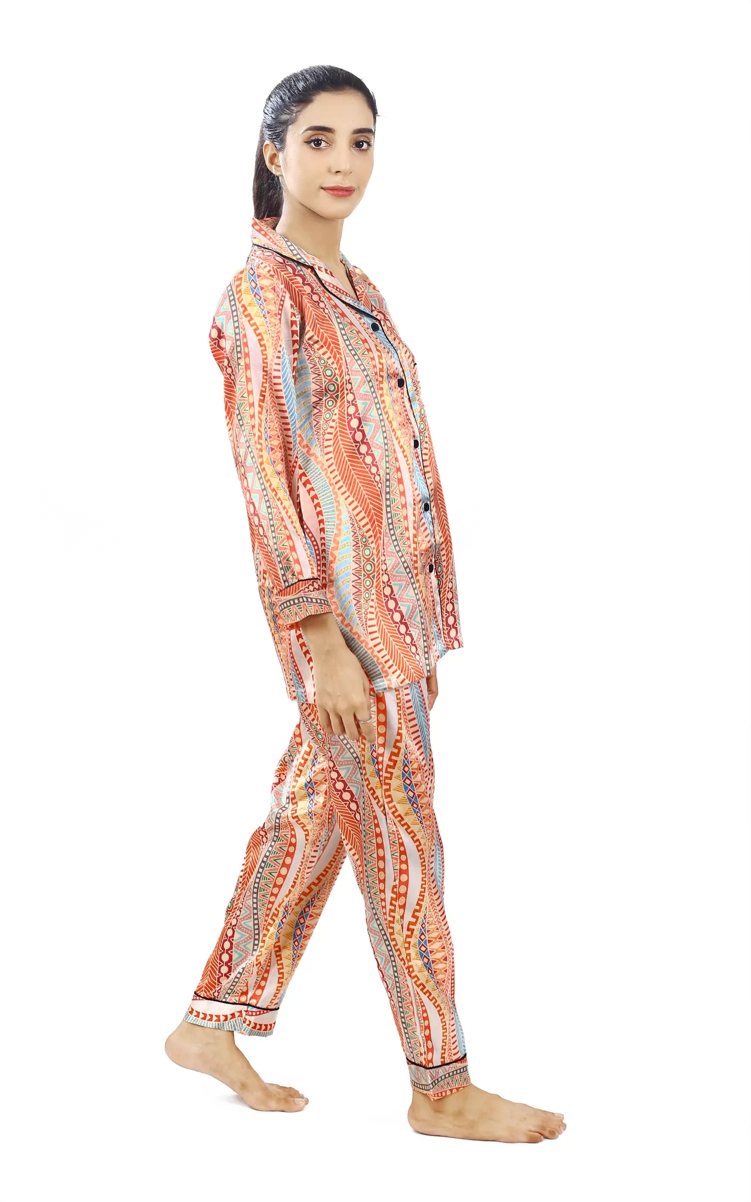 Valerie Nightwear Smoothy Satin Pajama set COMFORTABLE and BREATHABLE