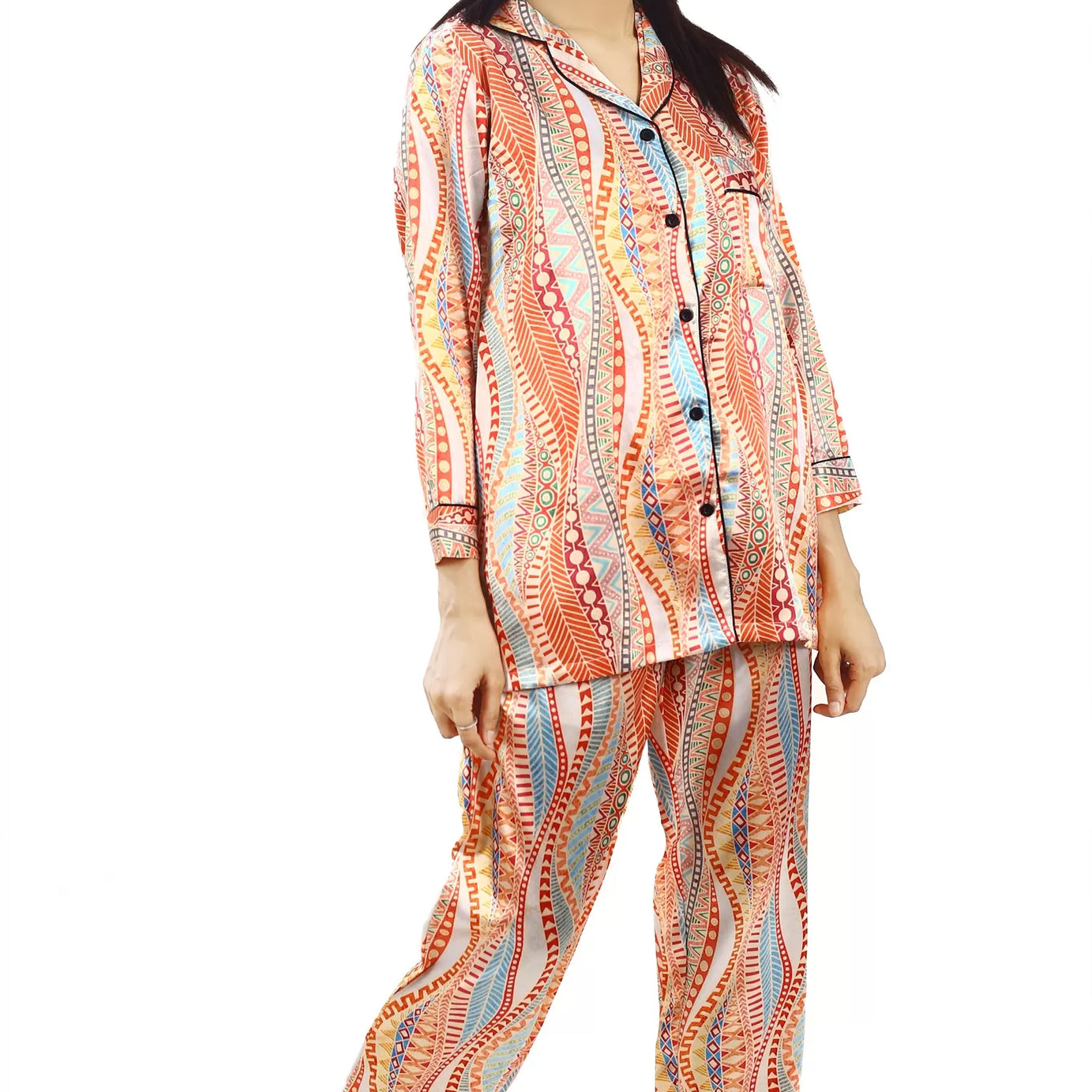 Valerie Nightwear Smoothy Satin Pajama set COMFORTABLE and BREATHABLE