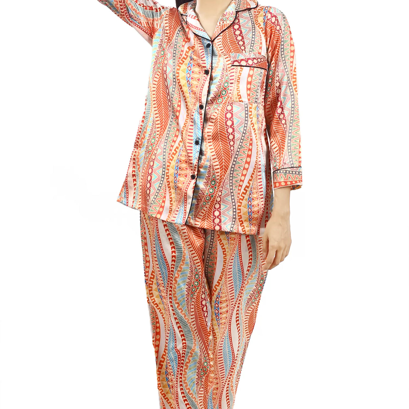 Valerie Nightwear Smoothy Satin Pajama set COMFORTABLE and BREATHABLE