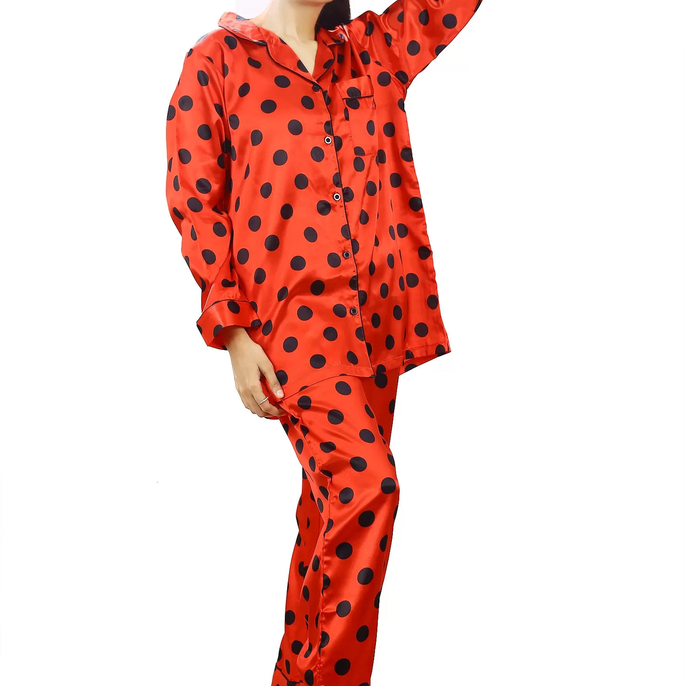 Valerie Nightwear Smoothy Satin Pajama set COMFORTABLE and BREATHABLE