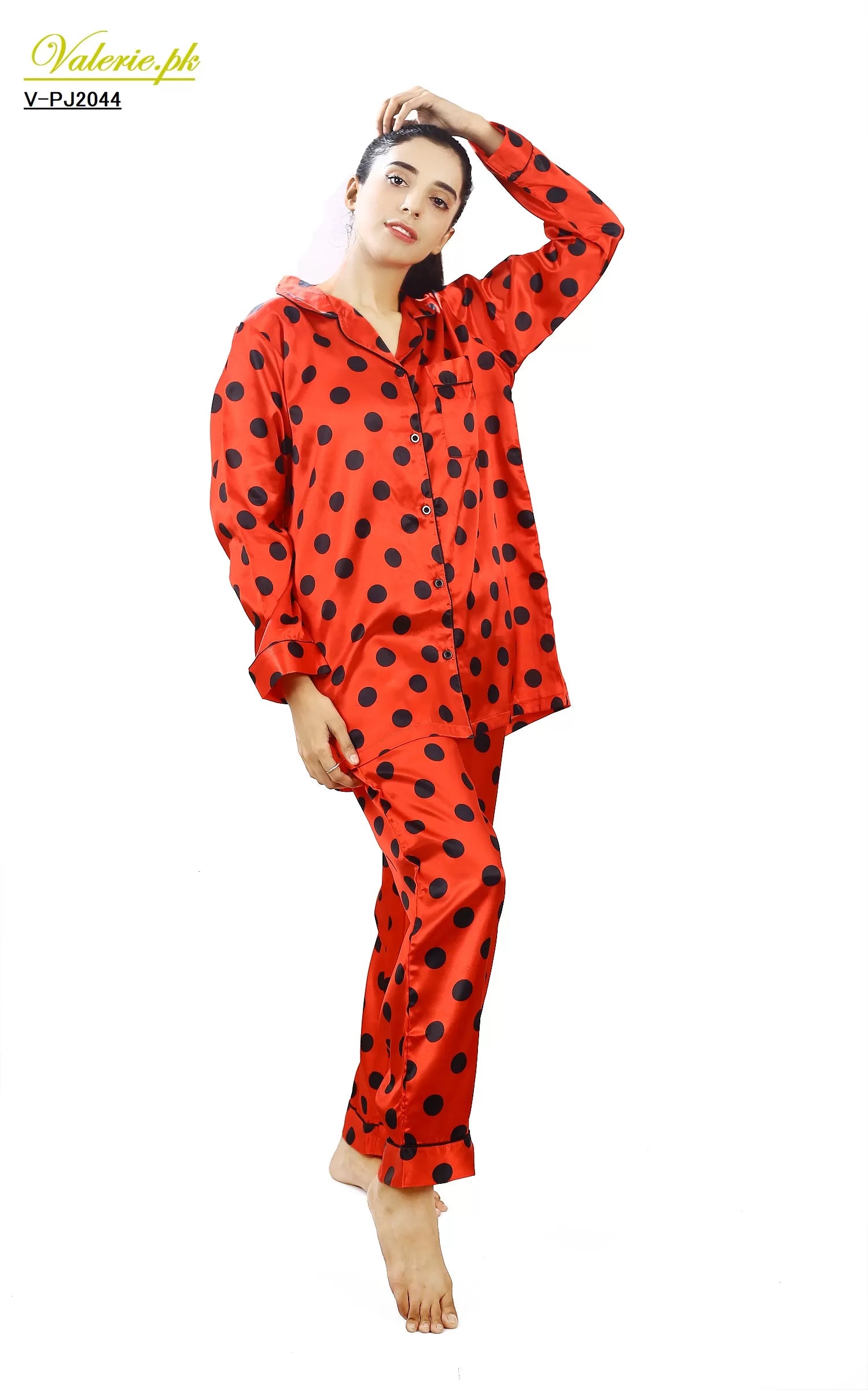 Valerie Nightwear Smoothy Satin Pajama set COMFORTABLE and BREATHABLE
