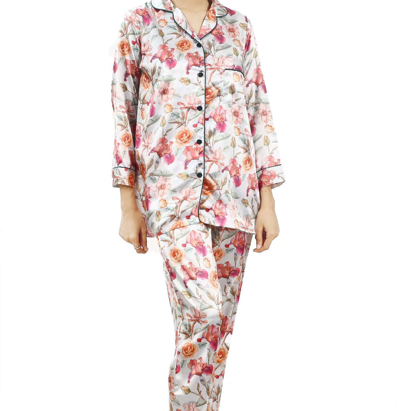 Valerie Nightwear Smoothy Satin Pajama set COMFORTABLE and BREATHABLE