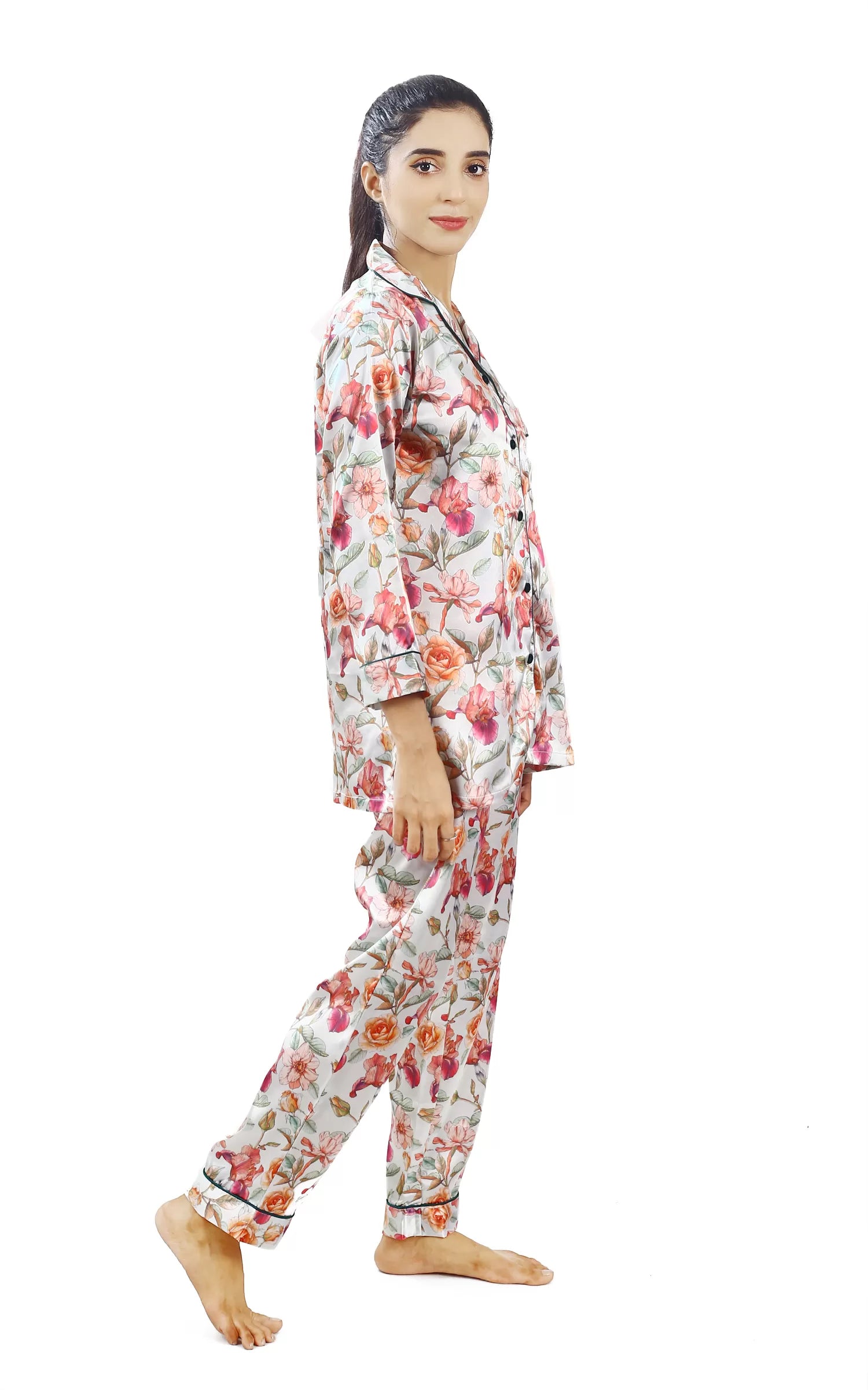 Valerie Nightwear Smoothy Satin Pajama set COMFORTABLE and BREATHABLE