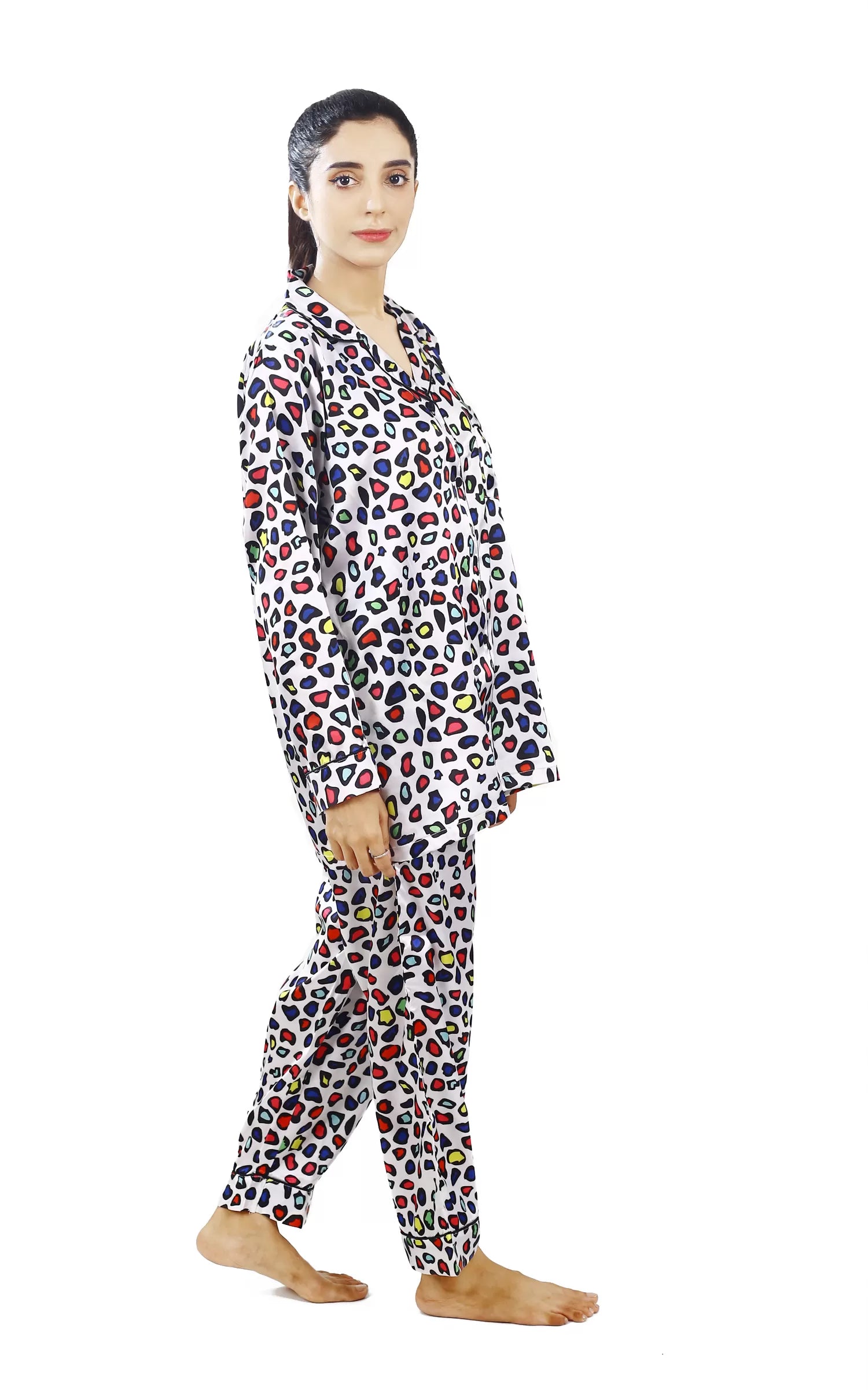 Valerie Nightwear Smoothy Satin Pajama set COMFORTABLE and BREATHABLE