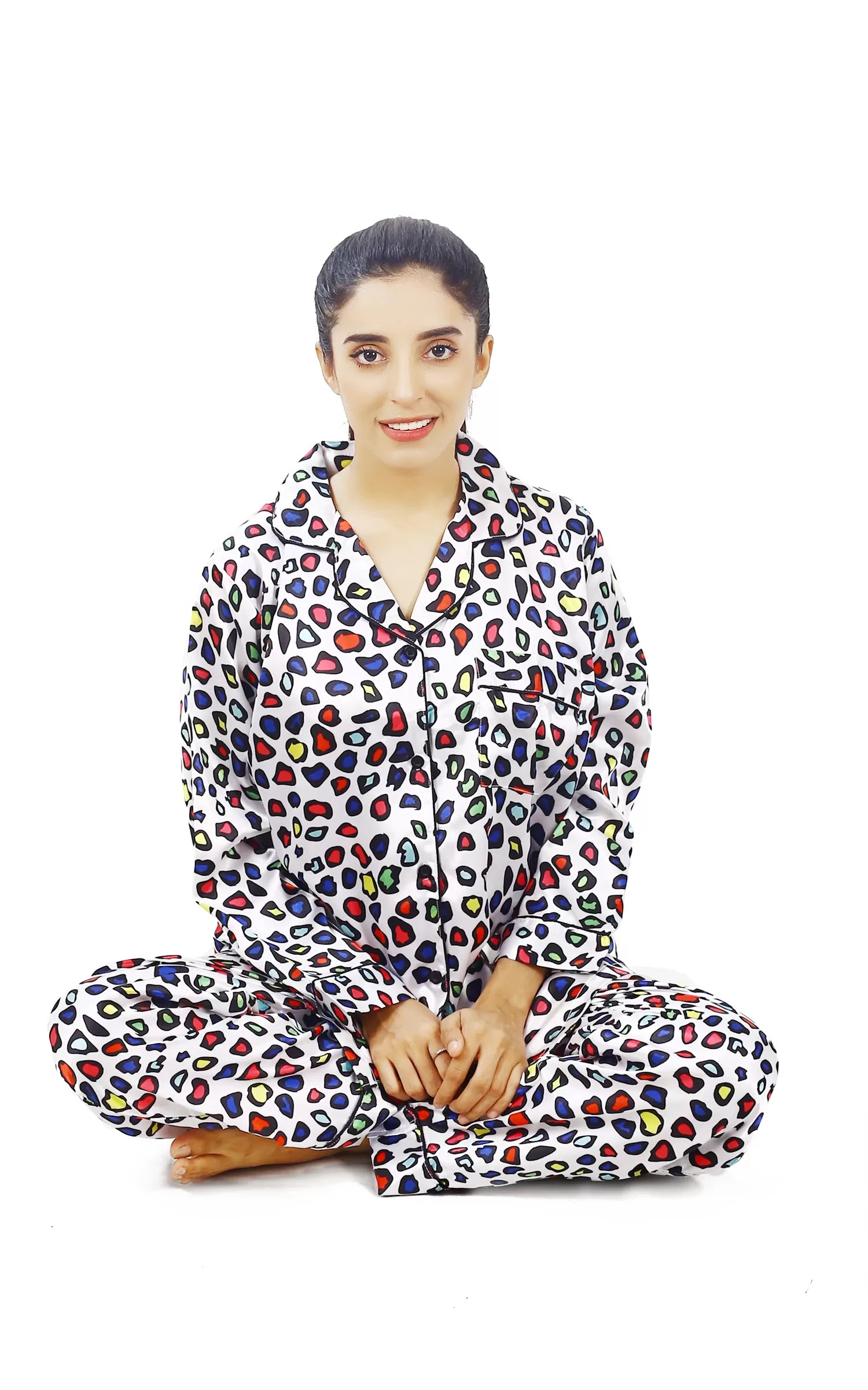 Valerie Nightwear Smoothy Satin Pajama set COMFORTABLE and BREATHABLE