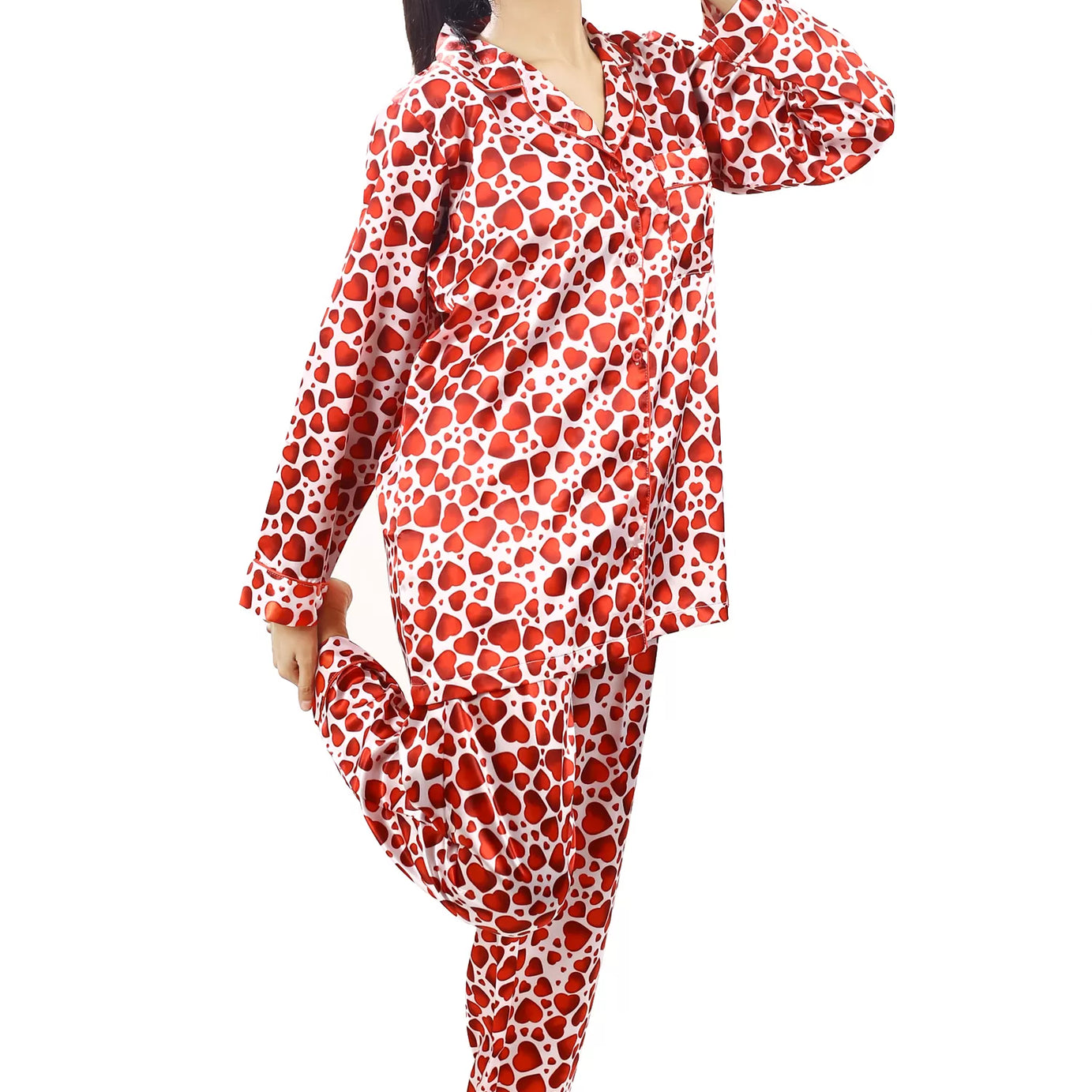 Valerie Nightwear Smoothy Satin Pajama set COMFORTABLE and BREATHABLE - Oshi.pk - Buy & Sell Online