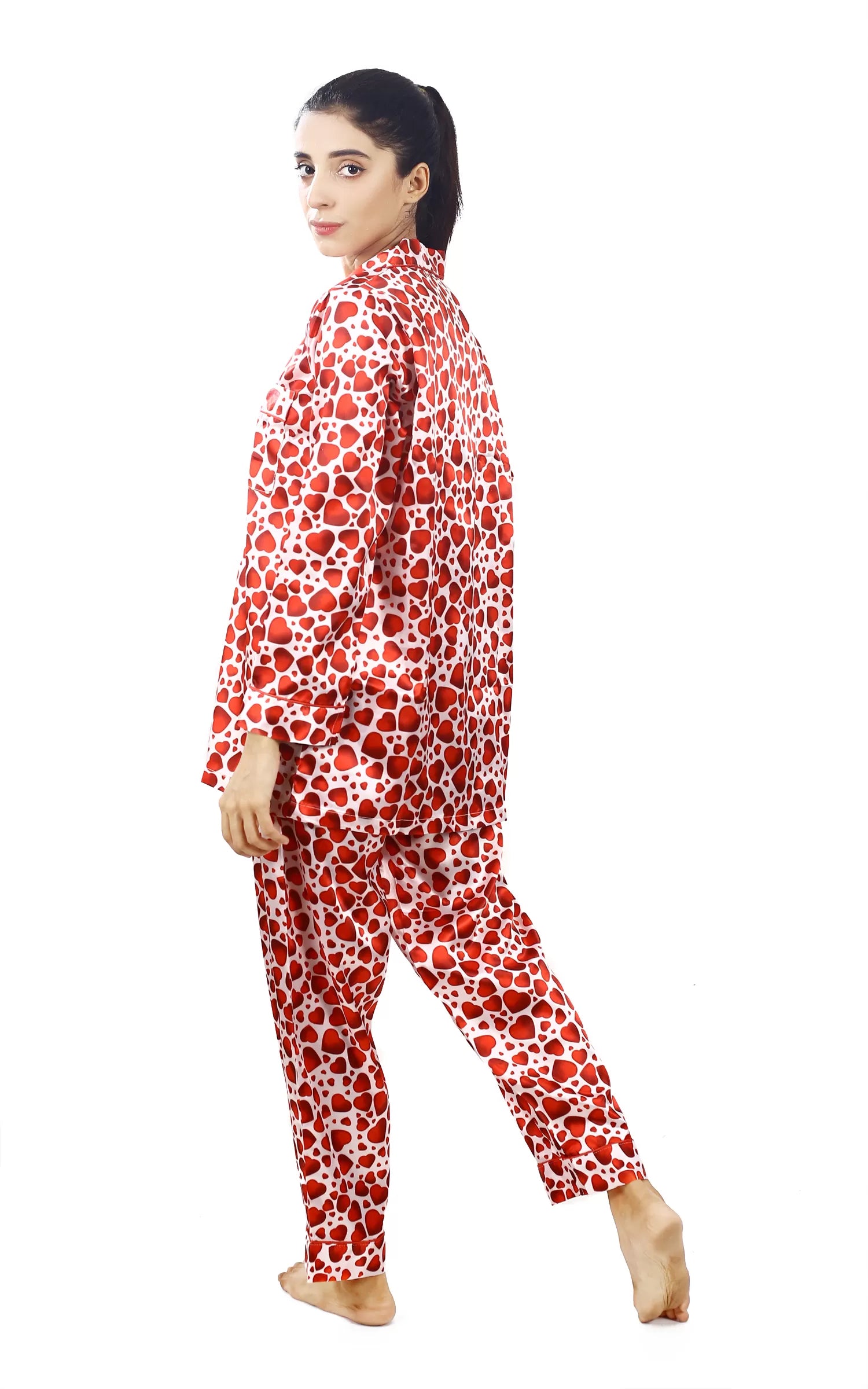 Valerie Nightwear Smoothy Satin Pajama set COMFORTABLE and BREATHABLE - Oshi.pk - Buy & Sell Online