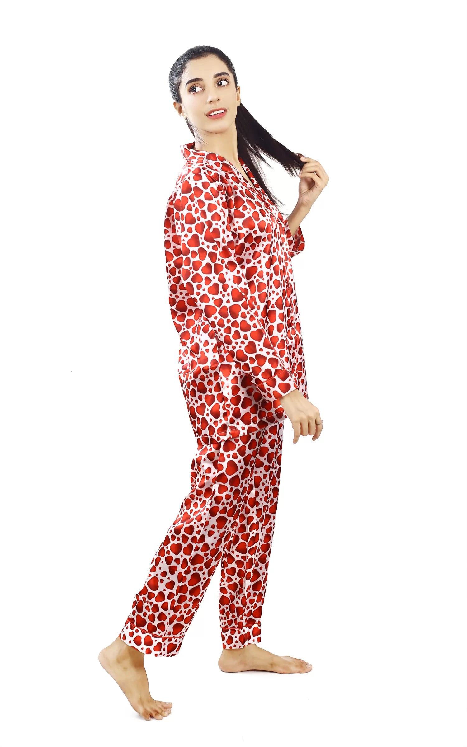 Valerie Nightwear Smoothy Satin Pajama set COMFORTABLE and BREATHABLE - Oshi.pk - Buy & Sell Online
