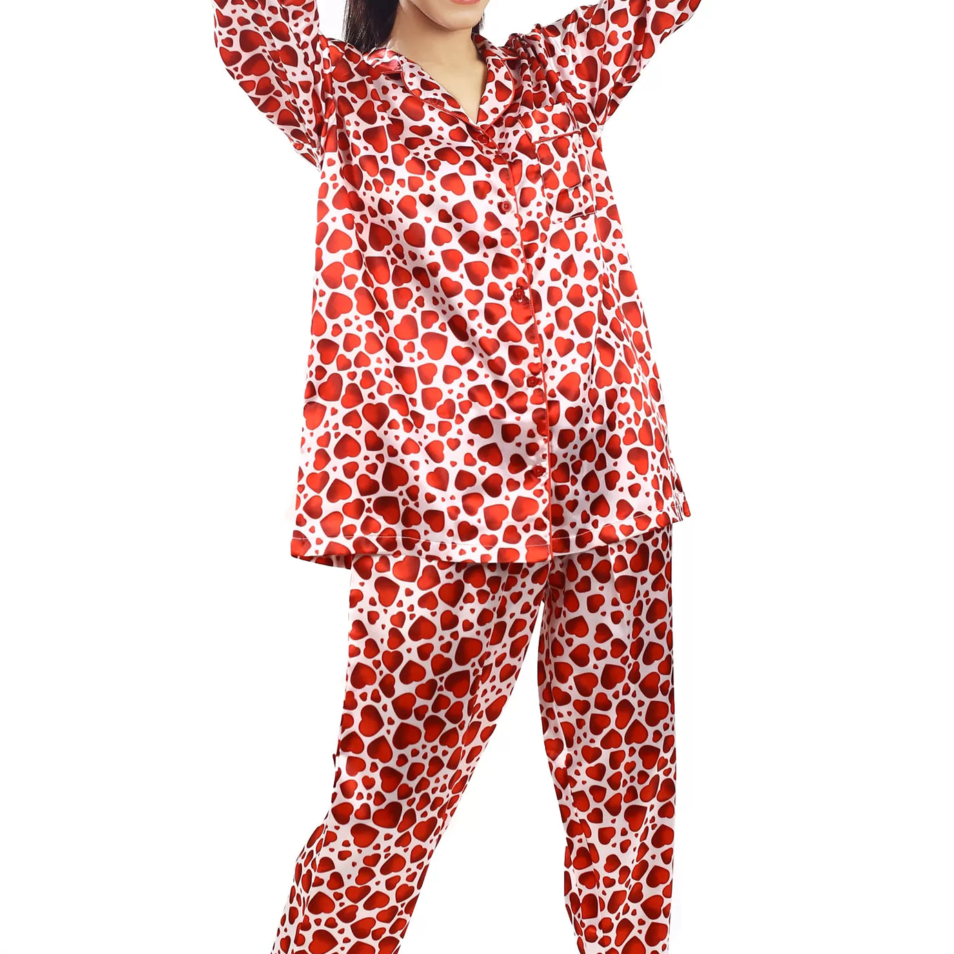 Valerie Nightwear Smoothy Satin Pajama set COMFORTABLE and BREATHABLE - Oshi.pk - Buy & Sell Online