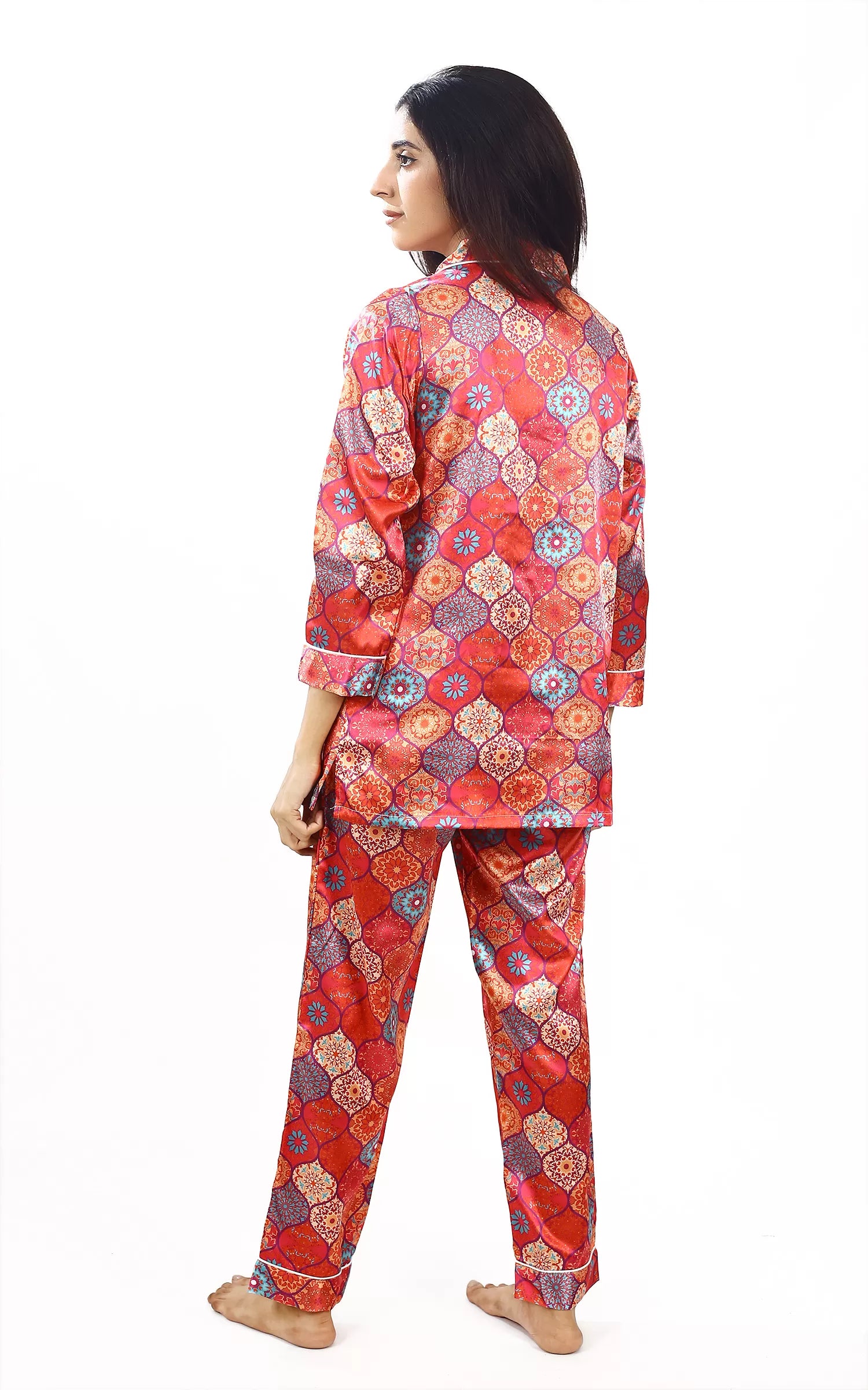 Valerie Nightwear Smoothy Satin Pajama set COMFORTABLE and BREATHABLE