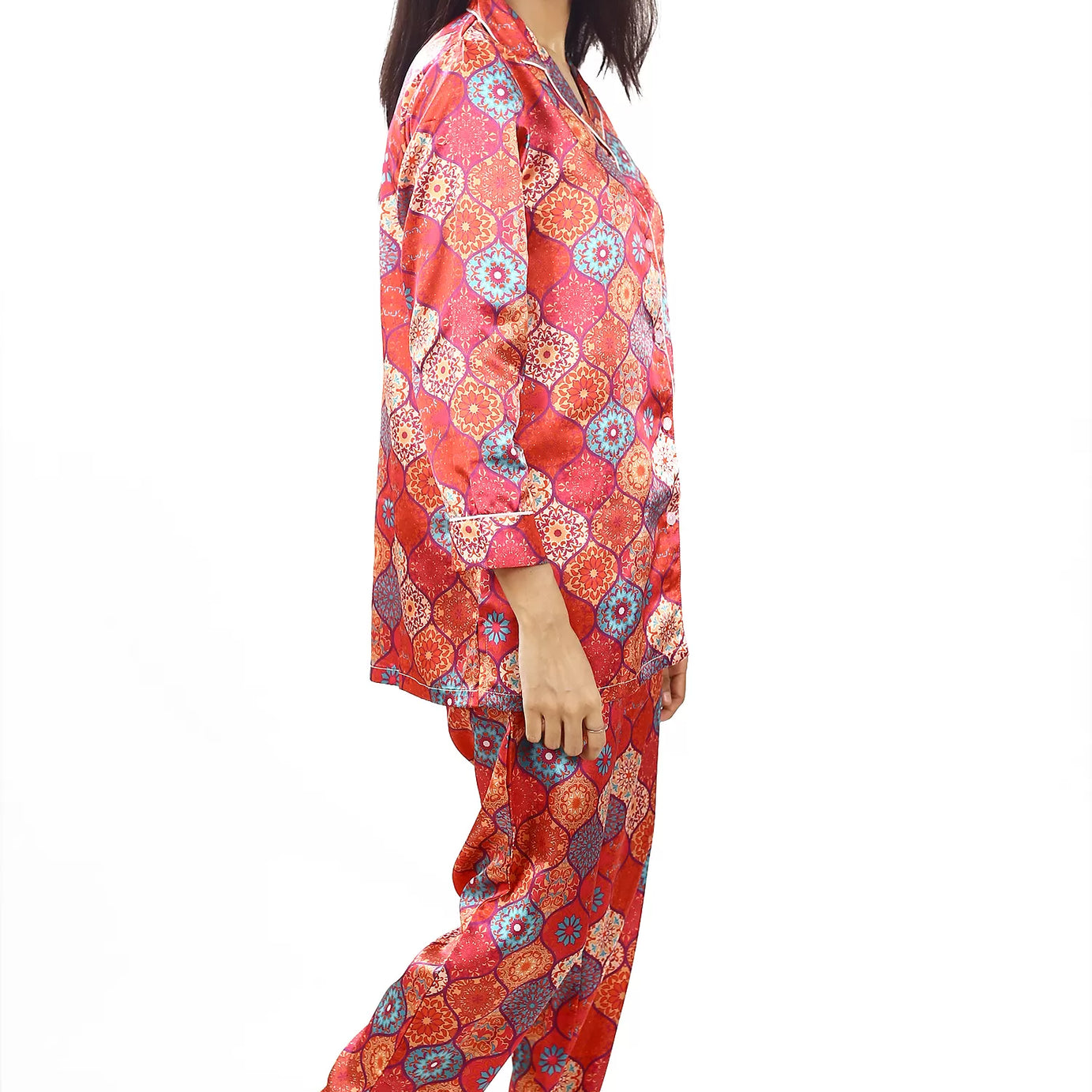 Valerie Nightwear Smoothy Satin Pajama set COMFORTABLE and BREATHABLE