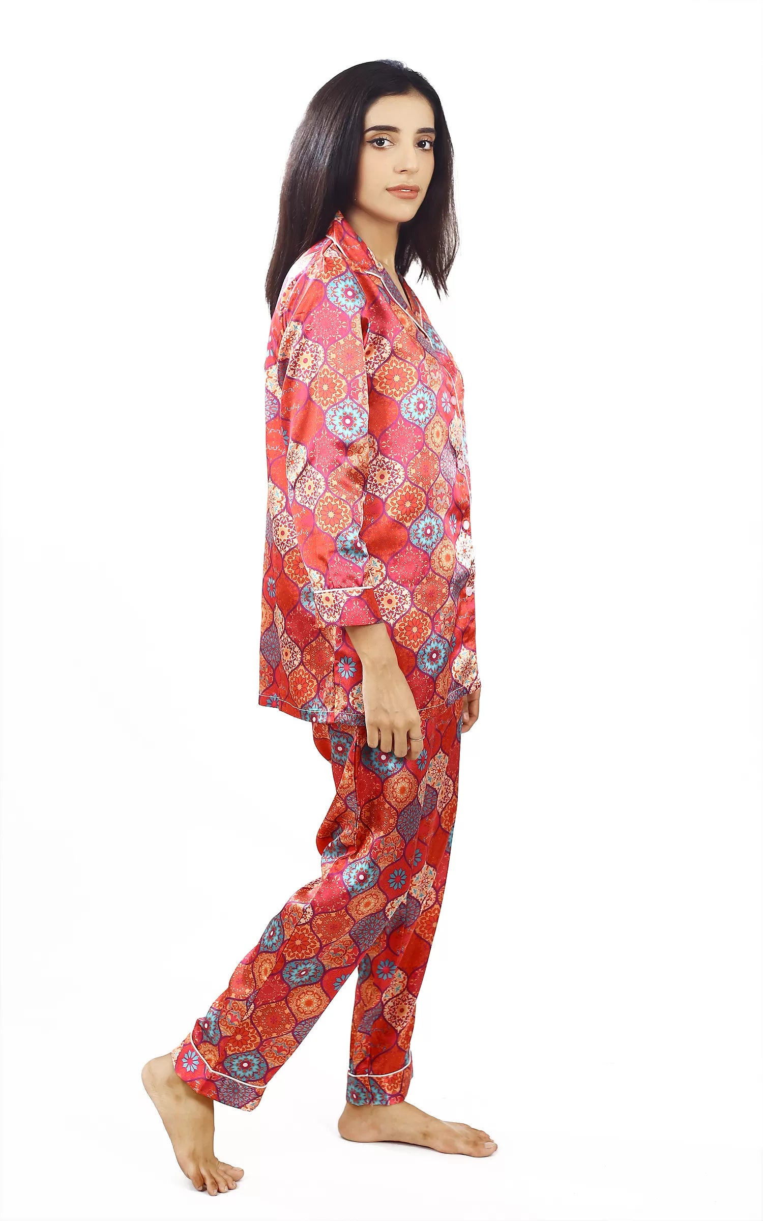 Valerie Nightwear Smoothy Satin Pajama set COMFORTABLE and BREATHABLE