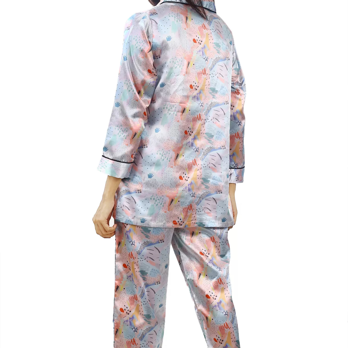 Valerie Nightwear Smoothy Satin Pajama set COMFORTABLE and BREATHABLE