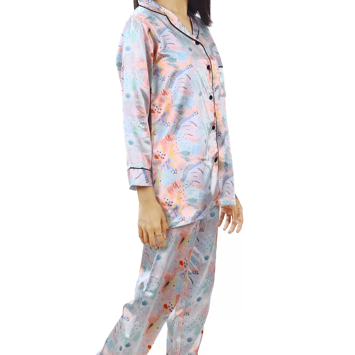 Valerie Nightwear Smoothy Satin Pajama set COMFORTABLE and BREATHABLE