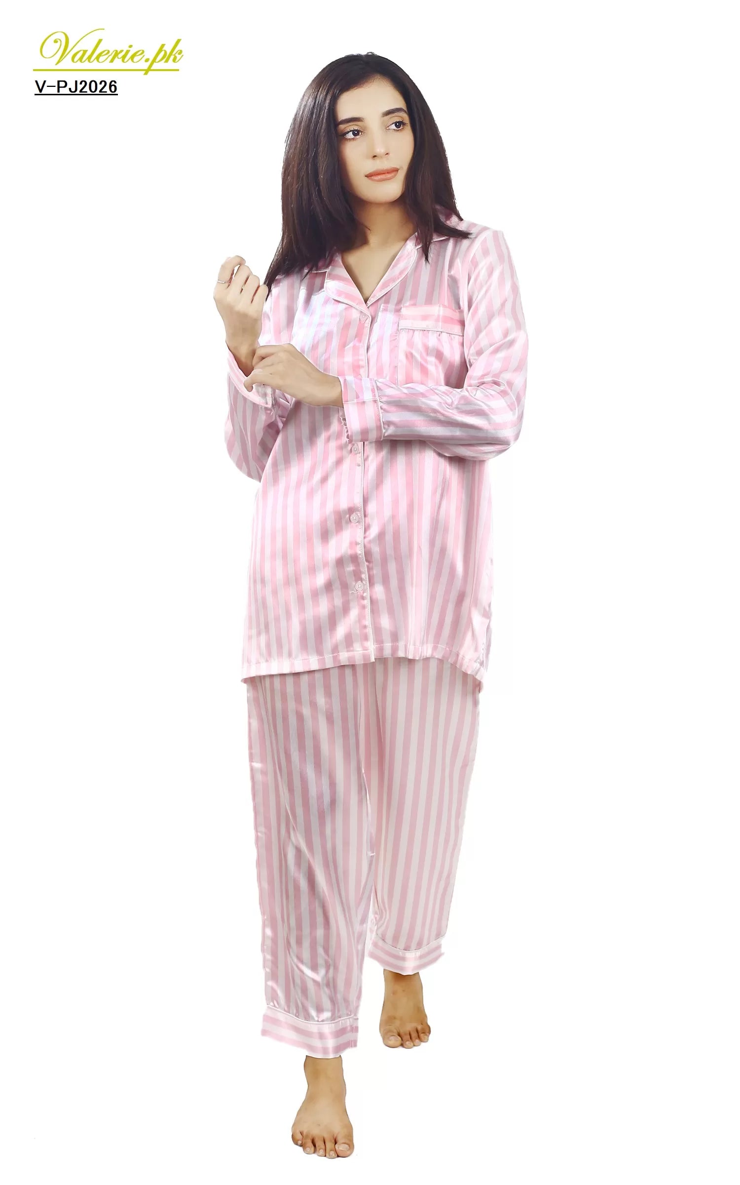 Valerie Nightwear Smoothy Satin Pajama set COMFORTABLE and BREATHABLE