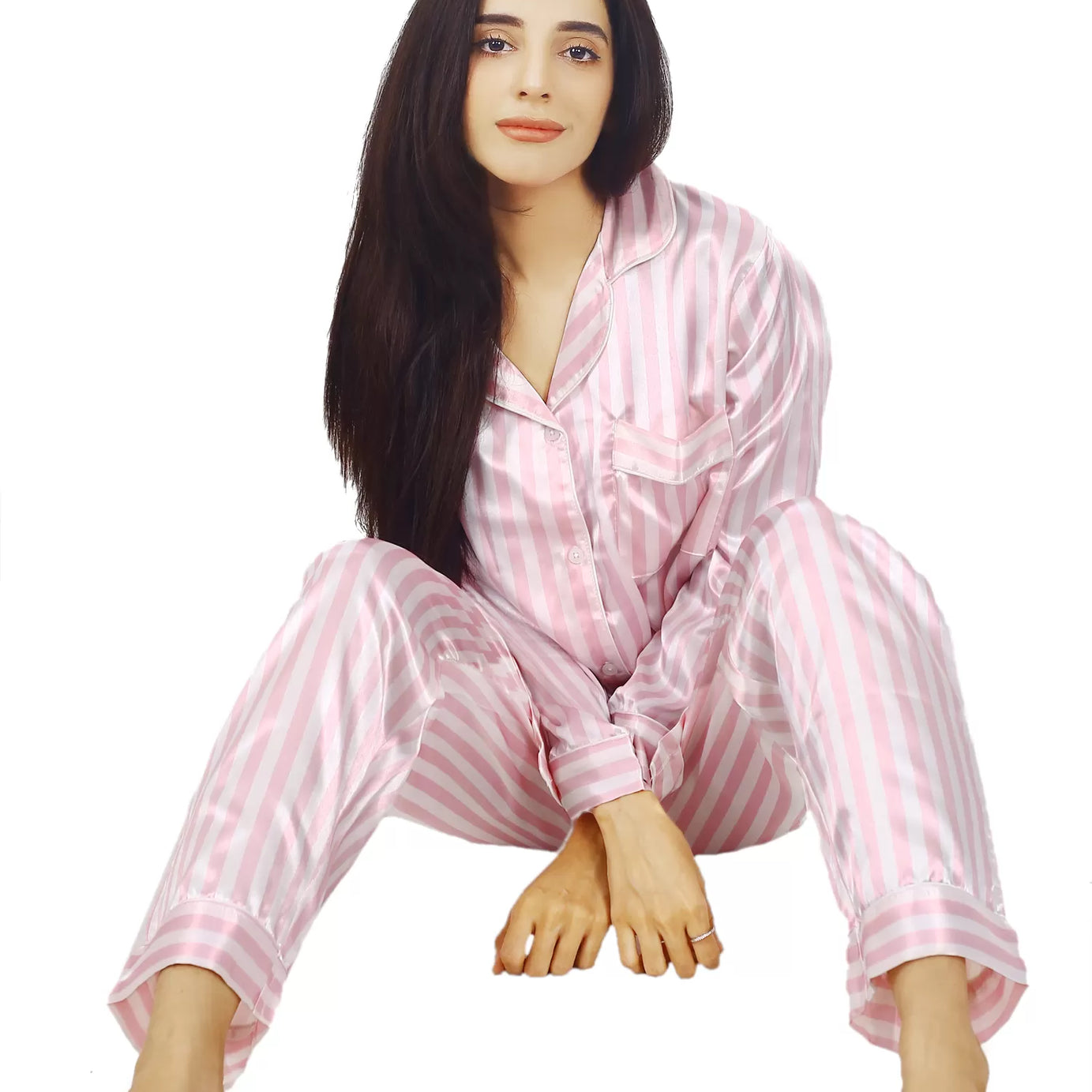 Valerie Nightwear Smoothy Satin Pajama set COMFORTABLE and BREATHABLE