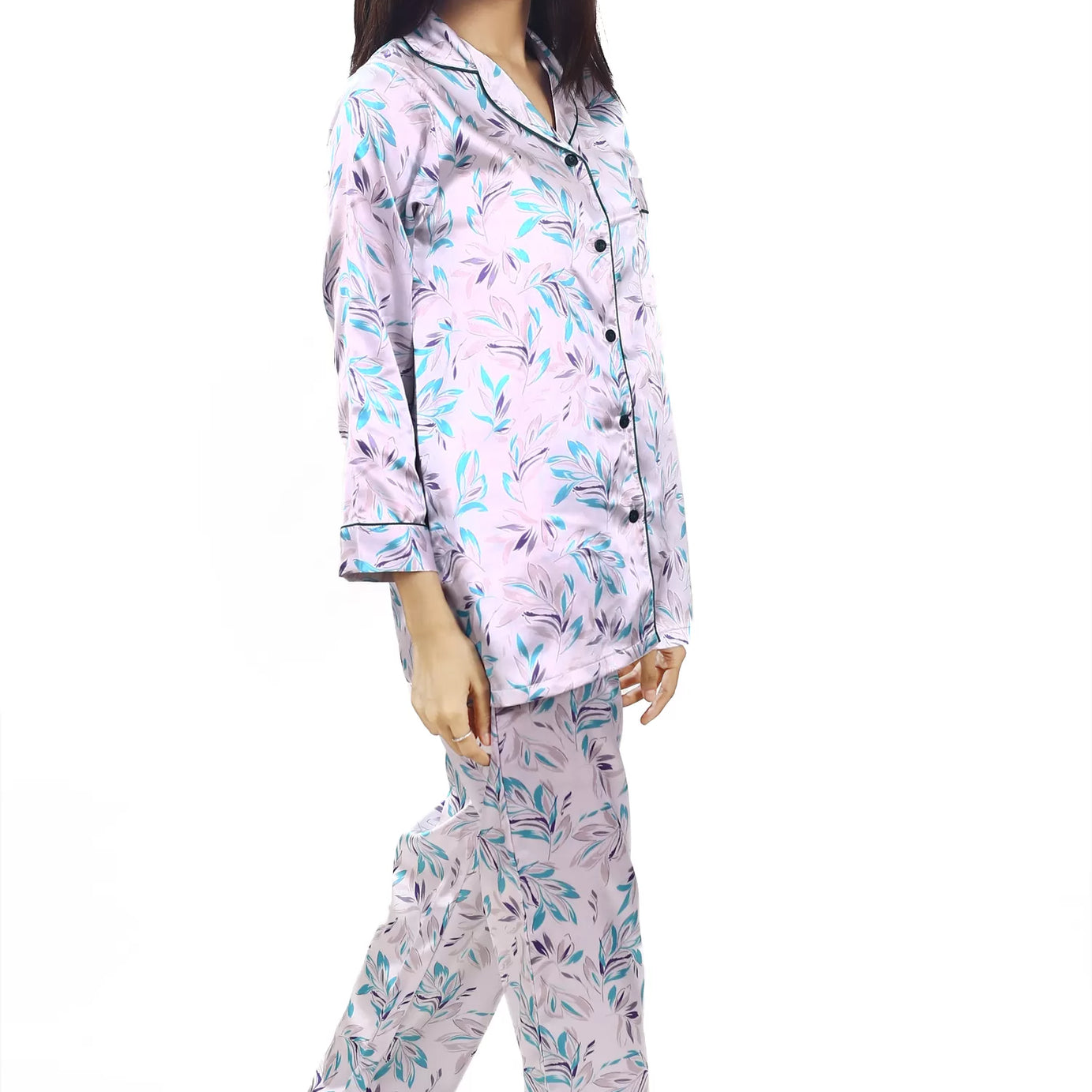 Valerie Nightwear Smoothy Satin Pajama set COMFORTABLE and BREATHABLE