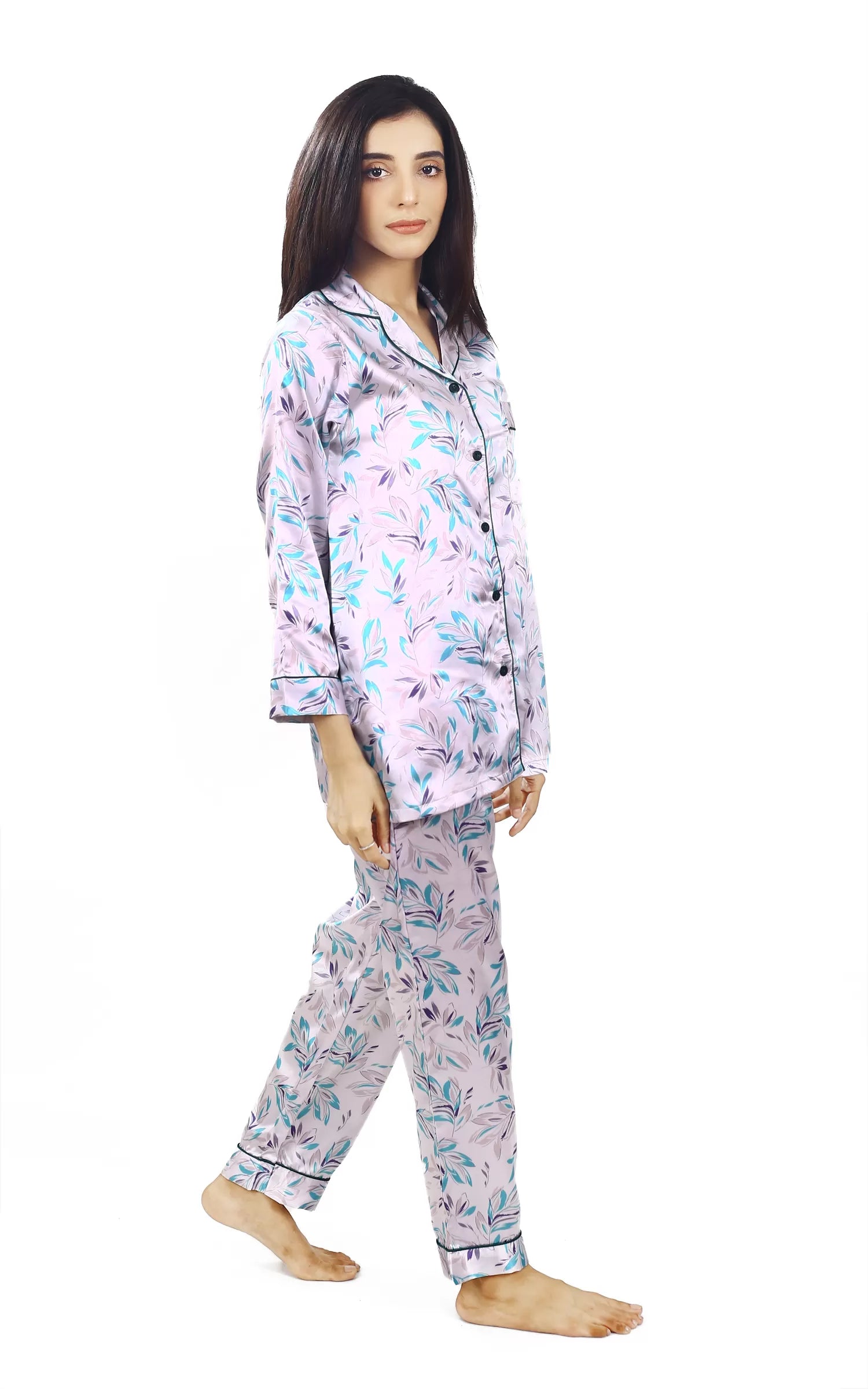 Valerie Nightwear Smoothy Satin Pajama set COMFORTABLE and BREATHABLE