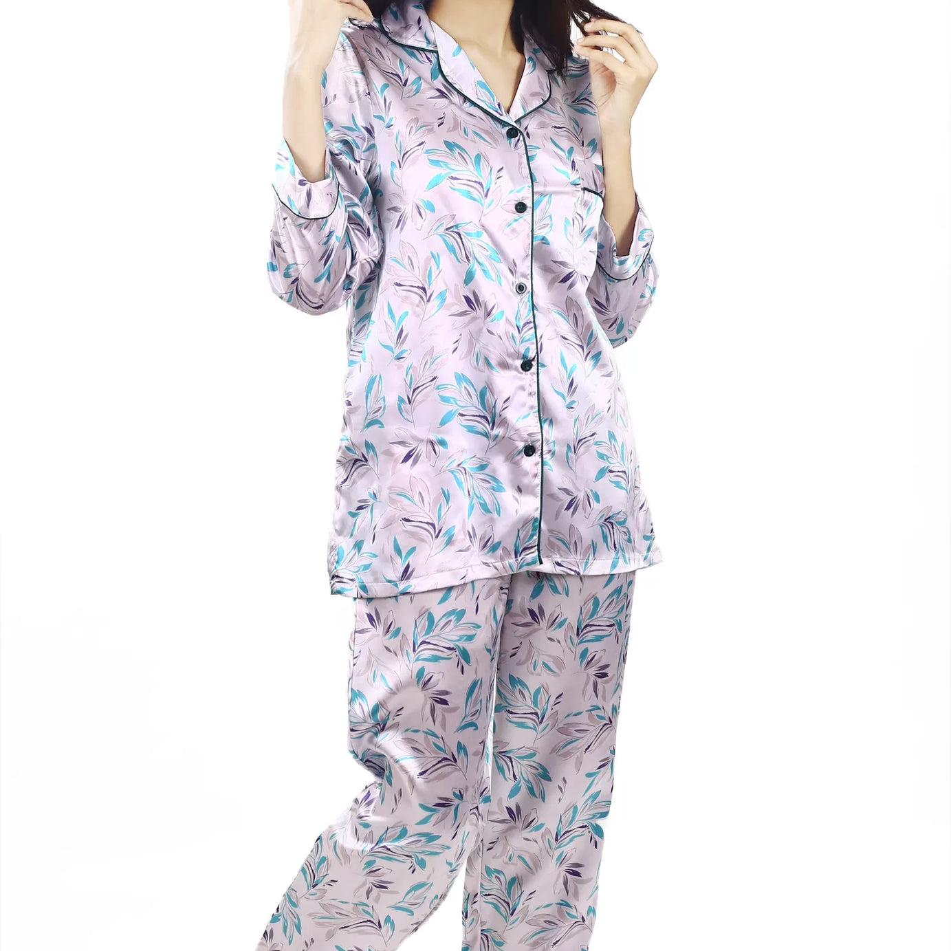 Valerie Nightwear Smoothy Satin Pajama set COMFORTABLE and BREATHABLE