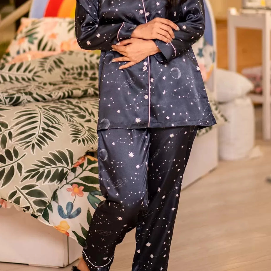 Valerie nightwear/sleepwear is designed for ultimate comfort and style. Our classic pajama set is updated in a smooth silky fabric. - Oshi.pk - Buy & Sell Online