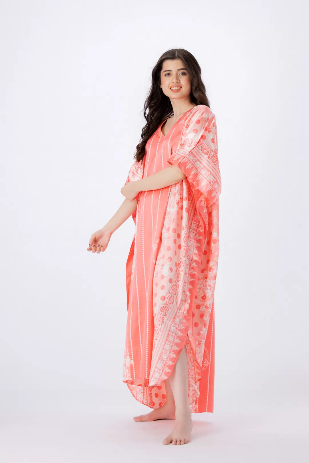 Valerie nightwearsleepwear kaftan dress is specially designed for women who prefer a simple modern casual style - Oshi.pk - Buy & Sell Online