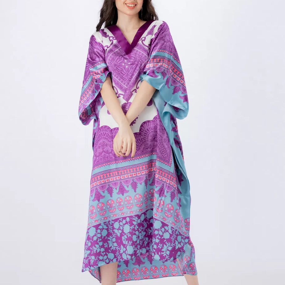 Valerie nightwear/sleepwear kaftan dress is specially designed for women who prefer a simple modern casual style - Oshi.pk - Buy & Sell Online