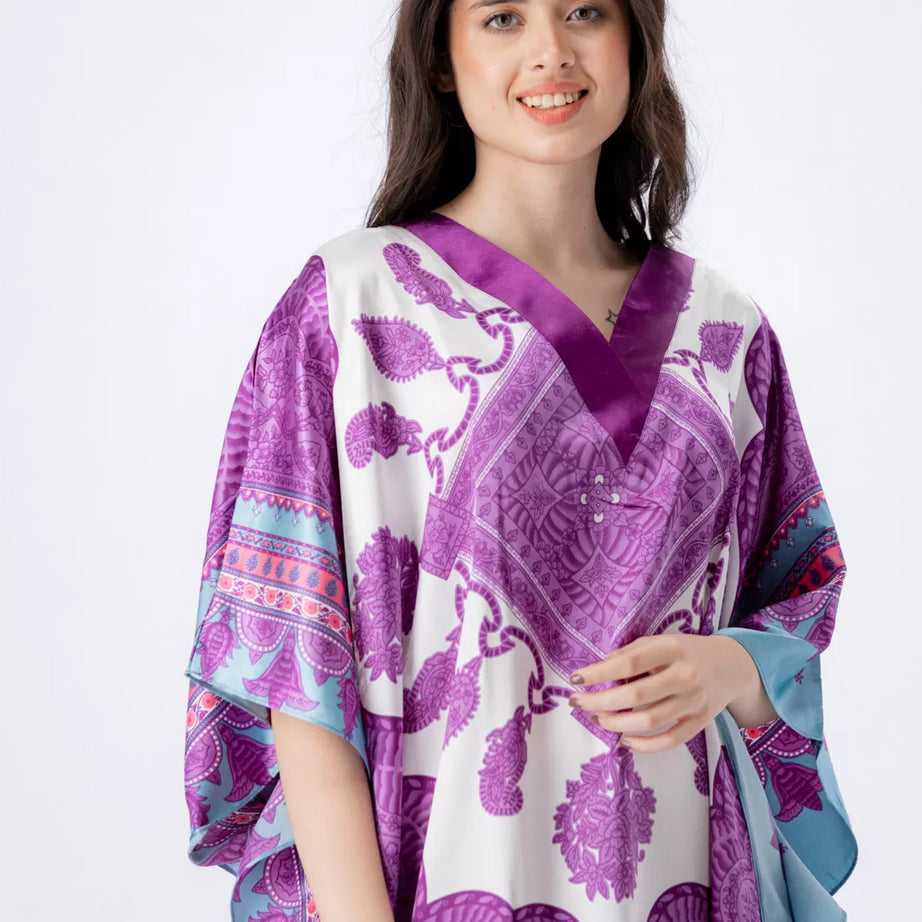 Valerie nightwear/sleepwear kaftan dress is specially designed for women who prefer a simple modern casual style - Oshi.pk - Buy & Sell Online