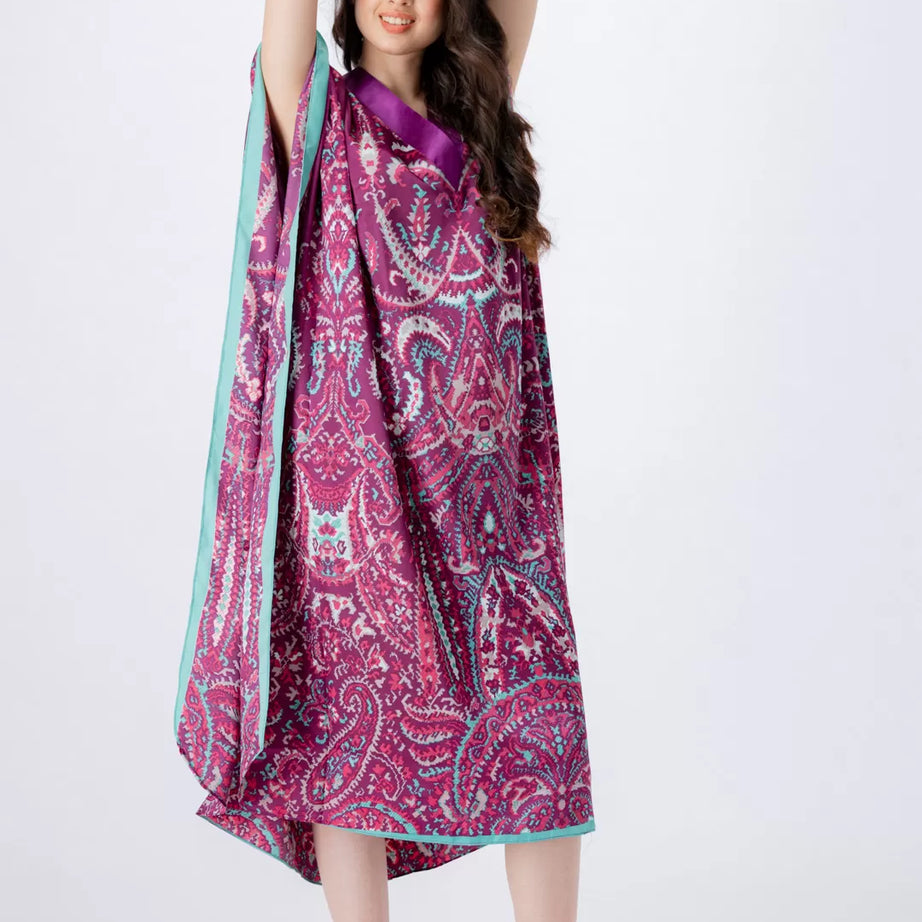 Valerie nightwear/sleepwear kaftan dress is specially designed for women who prefer a simple modern casual style - Oshi.pk - Buy & Sell Online