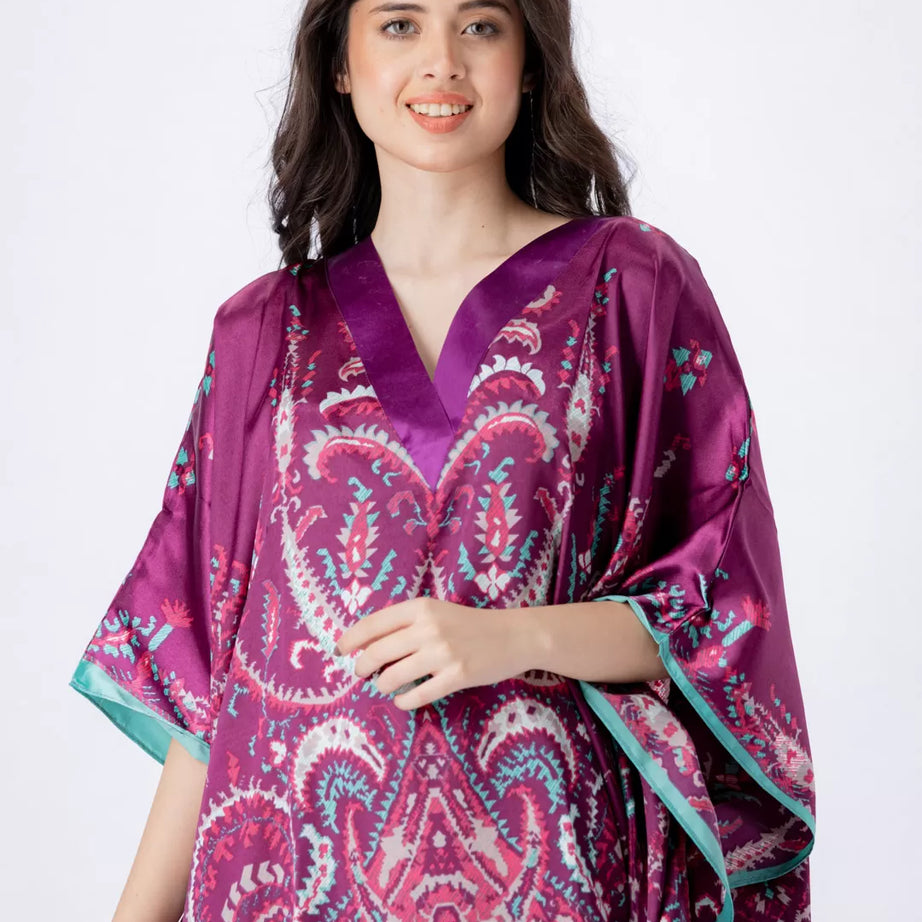 Valerie nightwear/sleepwear kaftan dress is specially designed for women who prefer a simple modern casual style - Oshi.pk - Buy & Sell Online