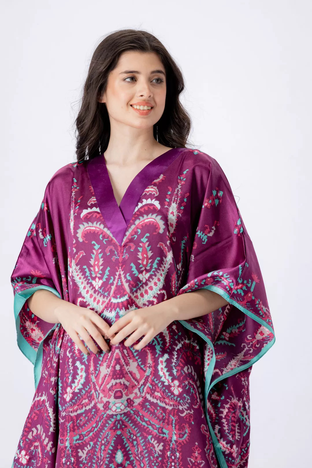 Valerie nightwear/sleepwear kaftan dress is specially designed for women who prefer a simple modern casual style - Oshi.pk - Buy & Sell Online