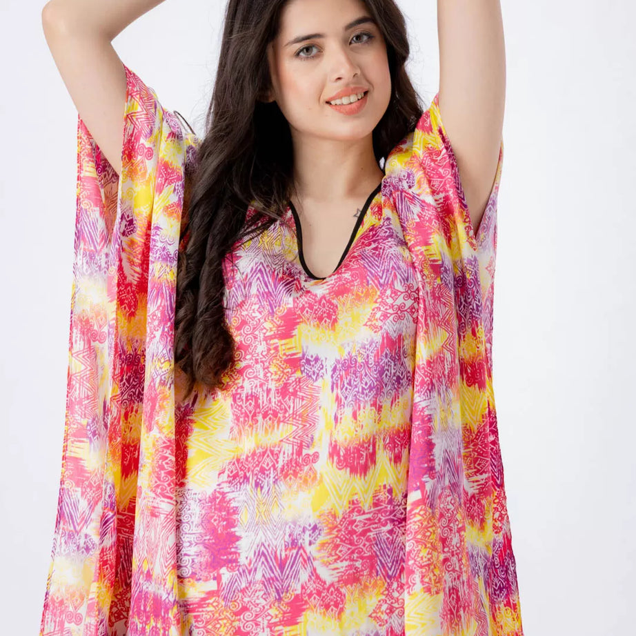 Valerie nightwearsleepwear kaftan dress is specially designed for women who prefer a simple modern casual style - Oshi.pk - Buy & Sell Online