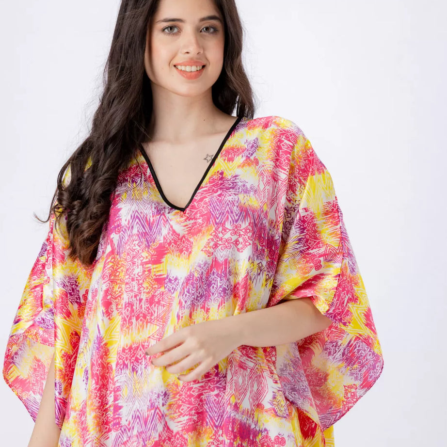Valerie nightwearsleepwear kaftan dress is specially designed for women who prefer a simple modern casual style - Oshi.pk - Buy & Sell Online