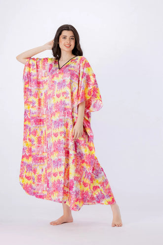 Valerie nightwearsleepwear kaftan dress is specially designed for women who prefer a simple modern casual style - Oshi.pk - Buy & Sell Online